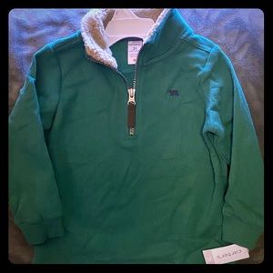 Green Fleece Carter’s 1/4 Zip Sweater